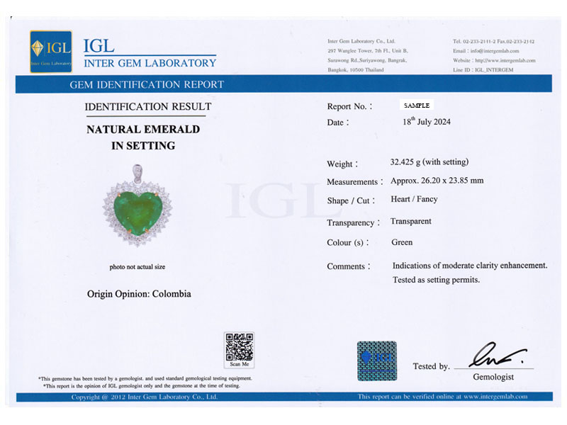 GEMS TESTING SERVICES IGL INTER GEM LABORATORY