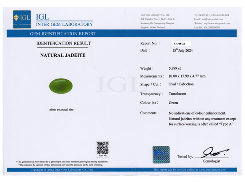 GEMS TESTING SERVICES IGL INTER GEM LABORATORY