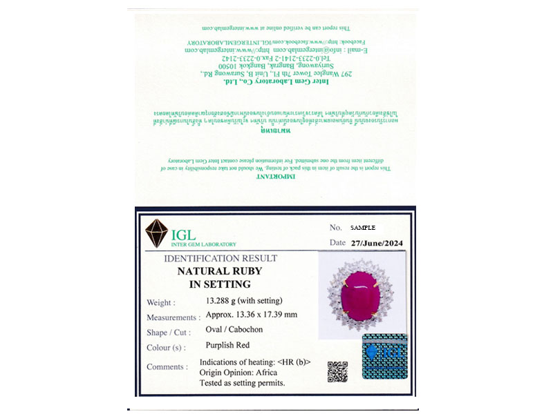 GEMS TESTING SERVICES IGL INTER GEM LABORATORY