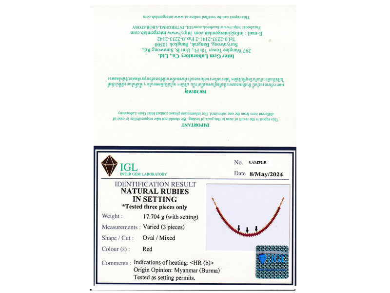 GEMS TESTING SERVICES IGL INTER GEM LABORATORY